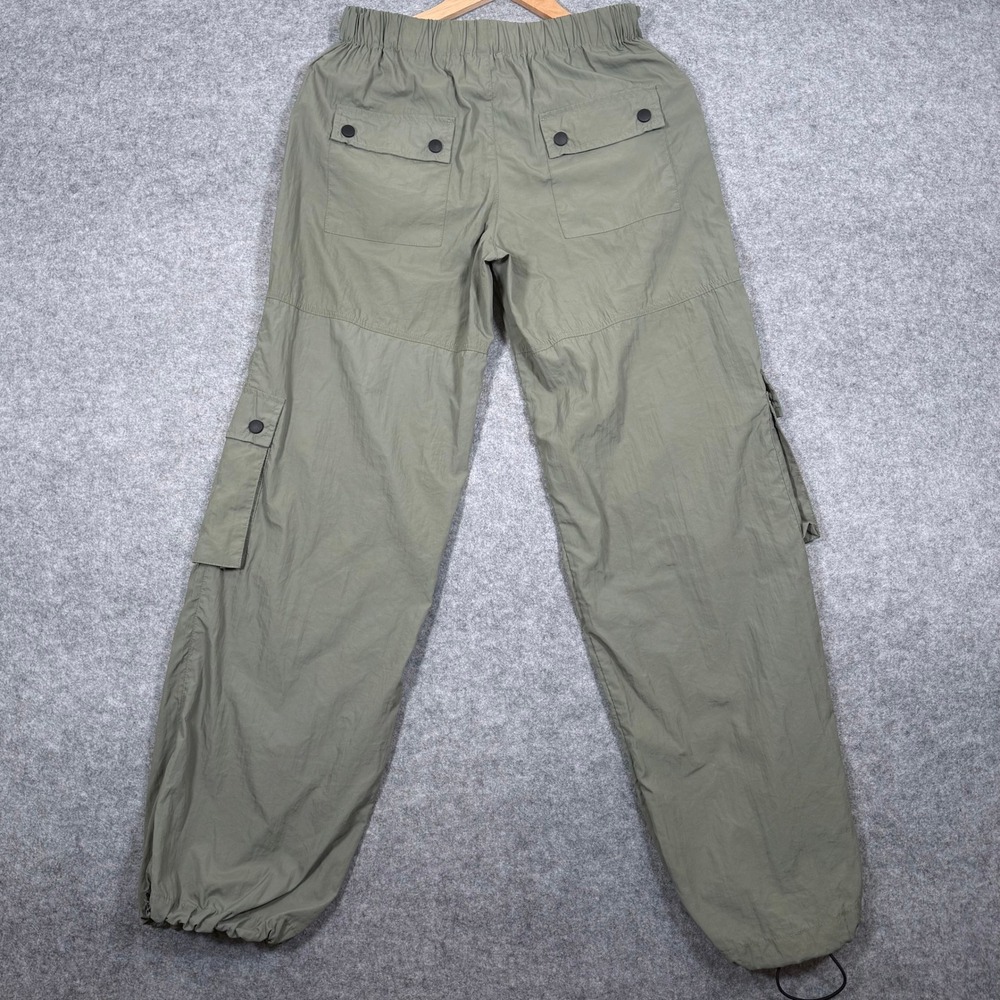 Aaron & Amber Womens Olive Green Cargo Jogger Pants Size Sm Utility Parachute - Picture 3 of 10